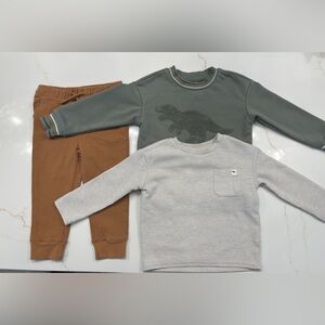 🦖🦕Kids Dinosaur Matching Set - Gray and Brown 🦕🦖